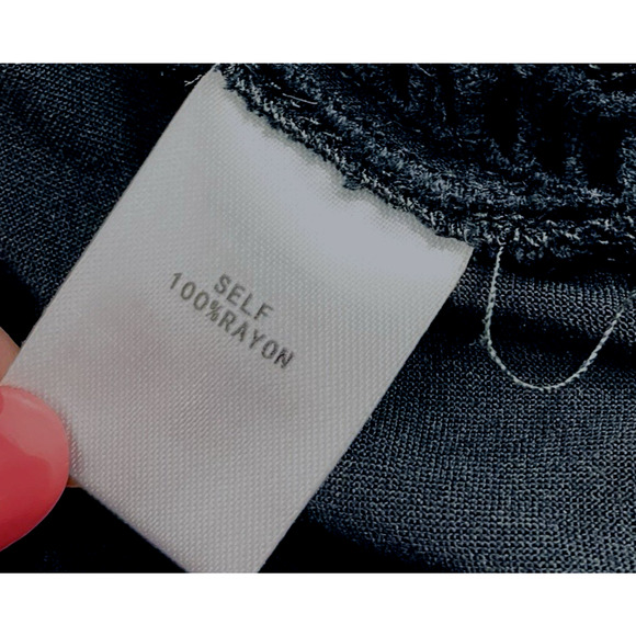 Cotton Bleu Swimsuit Coverup Womens Small Black Front Drawstring Tie‎ Rayon - Picture 6 of 9